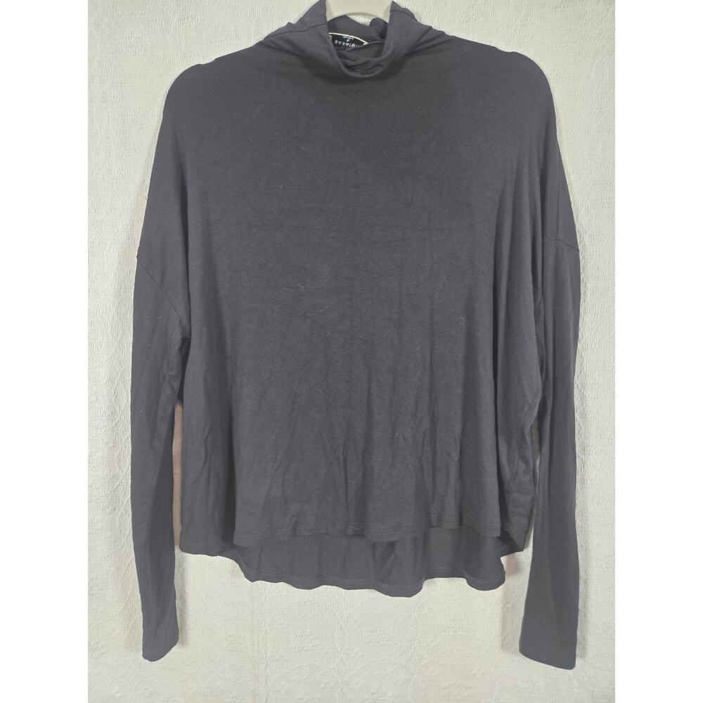 Babaton Black Mockneck Long Sleeve Base Layer Size M‎ Capsule Wardrobe Basics
